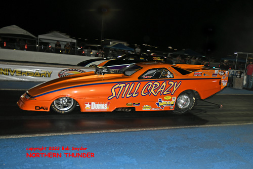 Clay Cunningham - 'Still Crazy' (near lane) vs 
Keith Zimmerer - 'Penny Pincher 02' (far lane)